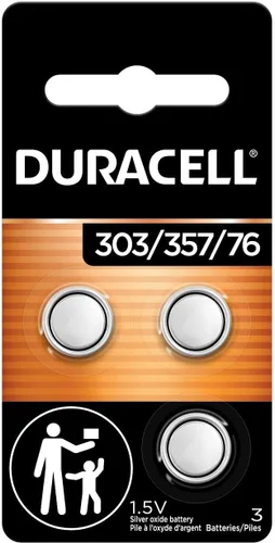 Vista 8 de Duracell Batería de botón de óxido de plata 303/357/76, paquete de 1, batería 303/357/76 de 1.5 voltios, larga duración para relojes, dispositivos