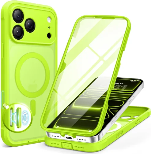 Vista 36 de BERFY Funda para iPhone 17, compatible con MagSafe, protector de pantalla de privacidad integrado y protección de cámara, antiespía de cuerpo