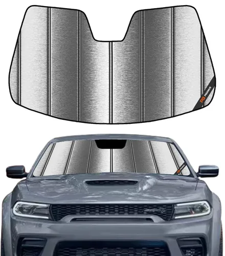 Vista 12 de Parasoles para parabrisas Pigenius para Dodge Charger 2011-2023 sin cámara montada en espejo retrovisor, parasol para ventana delantera - AstraGuard