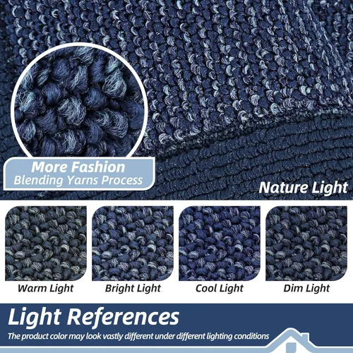 Vista 6 de BEQHAUSE Tapete para puerta interior de 20" x 32", Tapetes atrapa suciedad antideslizantes para entrada lavables, Tapete de bienvenida resistente a