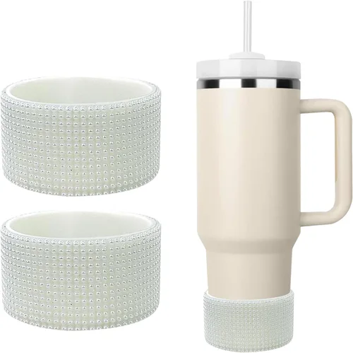 Vista 17 de Bling - Bota protectora de silicona con purpurina, compatible con Stanley Tumbler de 20 a 40 onzas y botella de agua Hydro Flask de 12 a 24 onzas