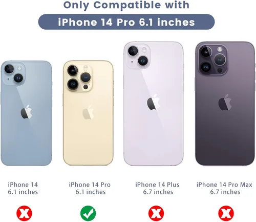 Vista 2 de Maxdara [6 en 1] Protector de Pantalla para iPhone 14 Pro (6.1 pulgadas), Paquete de 2 Protectores de Pantalla Trasera para iPhone 14 Pro