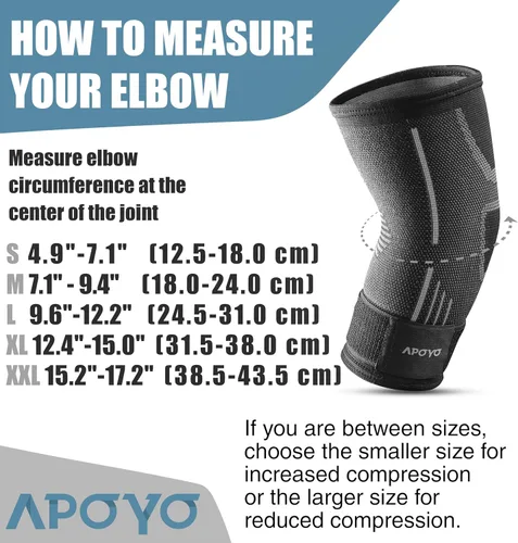 Vista 3 de APOYO Codera para tendinitis y codo de tenista, manga de compresión para artritis, entrenamientos, reduce el dolor articular durante la actividad