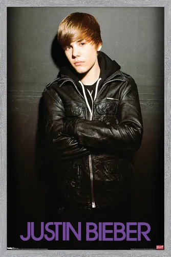 Vista 7 de Trends International Justin Bieber - Póster de pared de amor, 14.725 x 22.375 pulgadas, versión enmarcada de madera de granero