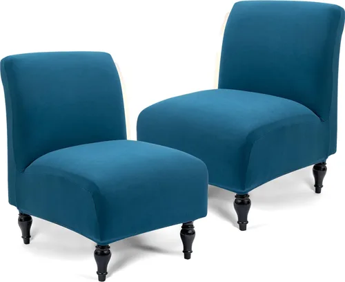 Vista 31 de Liykimt Funda para Silla de Acento sin Brazos Slipcover, Funda Slipcover para Silla Slipper de Spandex Elástico Extraíble para Silla sin Brazos