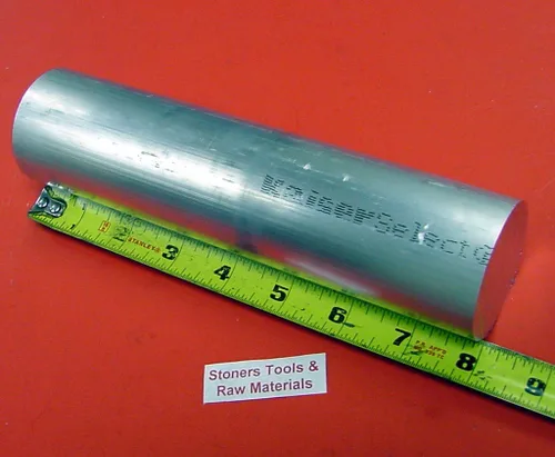 2" Aluminio 6061 T6511 Varilla Redonda 8" Largo +.07"/-0 Barra de Torno Sólido Stock 2.00" Diámetro Corte Nuevo