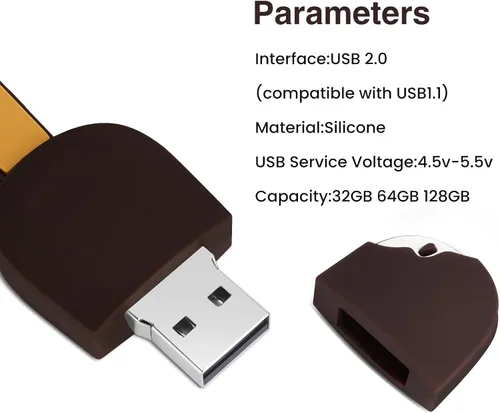 Vista 2 de BorlterClamp - Unidad flash USB de 32 GB con forma de paleta, memoria USB para almacenamiento externo de datos