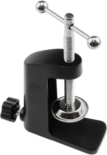 Vista 4 de AYLIFU Soporte voladizo de montaje de luz de escritorio de aleación de aluminio negro con tornillos ajustables para brazo de micrófono y lámpara