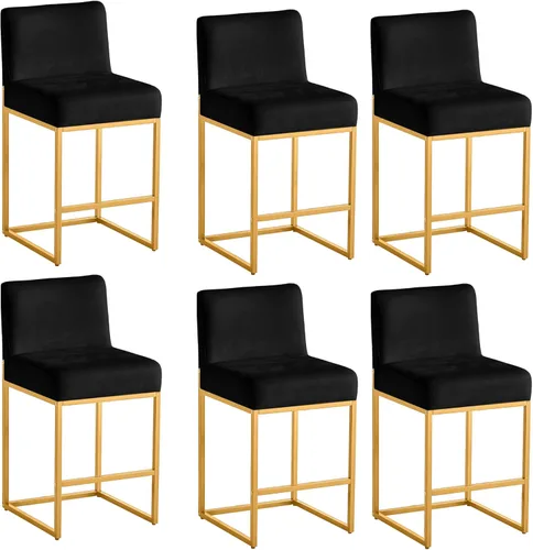 Vista 53 de Taburetes de bar de altura de mostrador, juego de taburetes de bar de piel sintética de 3,26 pulgadas, taburetes de cocina modernos con respaldos