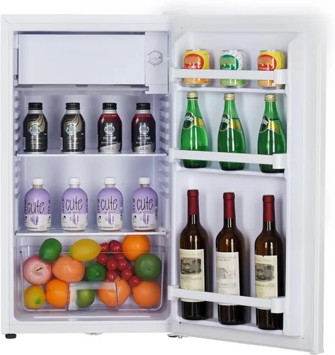 Refrigerador comercial de 2.8 pies cúbicos, mini refrigerador de 33 pulgadas con 3 estantes ajustables, luz interior LED, refrigerante R290, control