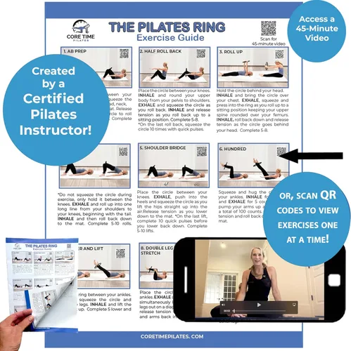 Vista 5 de Anillo de pilates profesional círculo mágico para ejercicio – Tónico interior del muslo, entrenador de fuerza central, círculo de resistencia