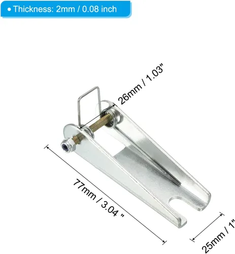 Vista 2 de PATIKIL Kit de pestillo de seguridad de gancho de 3 pulgadas, paquete de 3 piezas de repuesto de enganche de remolque de metal para remolque