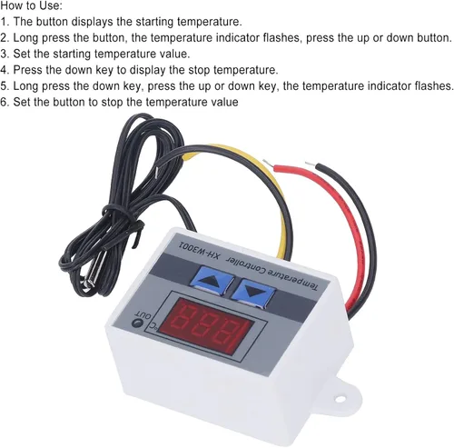 Vista 3 de 4 unids 12 V 120 W controlador de temperatura LED digital termostato interruptor módulo con calefacción y refrigeración