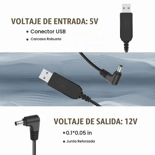 Vista 6 de Lenink Cable de alimentación compatible con Cobra RAD 480i/350/380/450, cable de repuesto, cargador USB compatible con la mayoría de detectores