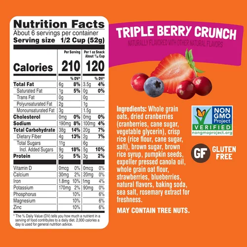 Vista 2 de Bear Naked Triple Berry Fit Granola - Sin OMG, Kosher, Vegana - 12 onzas