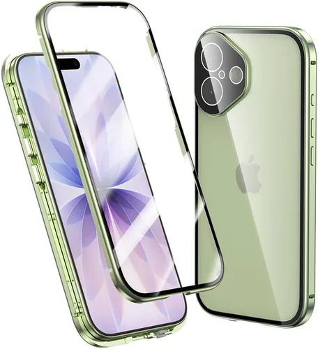 Vista 36 de Funda Henghui magnética, con cierre, para iPhone 12 Pro Max, de vidrio, con protector de pantalla y cierre de seguridad para lente de cámara, cuerpo