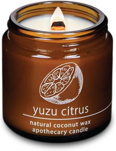 Vista 28 de Vela de mecha de madera agrietada Hemlock Park hecha a mano con cera de coco natural (grande de 16 oz, ámbar)