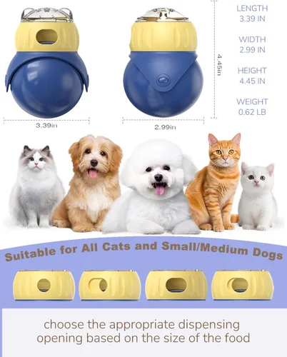 Vista 3 de Alimentador de rompecabezas para gatos, juguete interactivo para gatos y perros, dispensador de golosinas para gatos de interior, perros pequeños