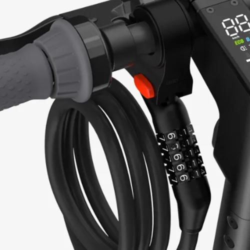 Vista 3 de Segway Ninebot - Candado de cable con contraseña para bicicletas y scooters, color negro