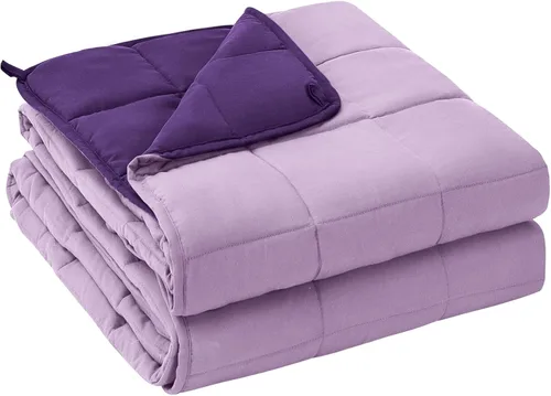 Vista 8 de yescool - Manta con peso, 7 libras, fresca, transpirable, con cuentas de cristal prémium, lavable a máquina, para dormir, 60-90 libras, 41 x 60 Gris