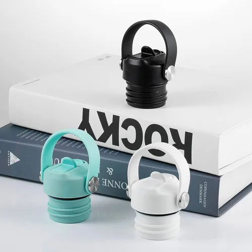 Vista 34 de Tapa de popote para Hydroflask, tapas con popote para Hydro Flask, tapa de popote de boca estándar de 18, 21, 24 onzas, tapa de repuesto, botella