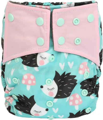 Vista 17 de Baby AIll in One - Pañal de tela cosido en 5 capas, reutilizable, lavable para noche (tipi de oso)