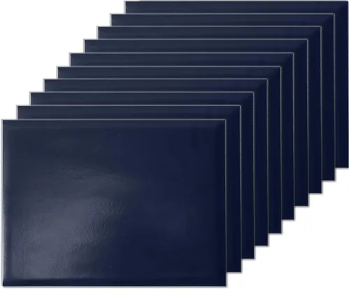 Vista 24 de Funda para diploma de 8.5 x 11 pulgadas, apertura vertical, cubierta para certificado de graduación, cubierta acolchada de cuero liso, tamaño carta