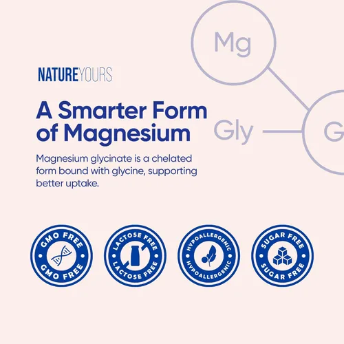 Vista 2 de Cápsulas de glicinato de magnesio de 120 mg - Fórmula de alta absorción - Apoya la salud muscular y ósea - Sin OMG, sin azúcar, 90 cápsulas
