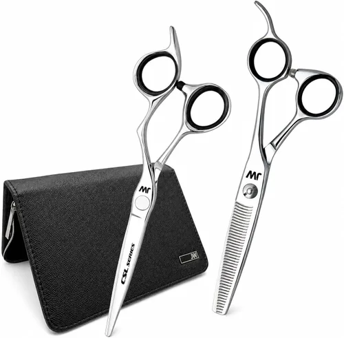 JW Shears CSL Professional Kit de tijeras de corte de pelo de 5.25 pulgadas (1 unidad, cuchillas de acero inoxidable, incluye cizalla CSL, licuadora