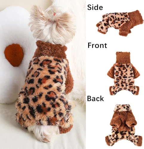 Vista 5 de Pijamas para perro, suéter de vellón para perro, ropa para cachorros lindos para perros pequeños, ropa de chihuahua, Yorkie, niña y niño, suéter