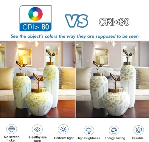 Vista 8 de Bombilla LED E11 7W regulable Mini Candelabro Base 75W Halógeno Equivalente, T3/T4 JD Bombilla LED Maíz para Candelabros de Interior Gabinete Blanco