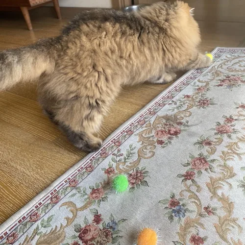 Vista 6 de 20 bolas de purpurina extra grandes de 1.5 pulgadas con purpurina para gatos