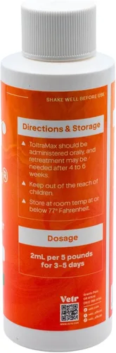 Vista 3 de Toltrazuril 2.5% para caballos, perros, gatos, 4.1 fl oz/4 onzas, para animales de cadena no alimentaria, alfalfa
