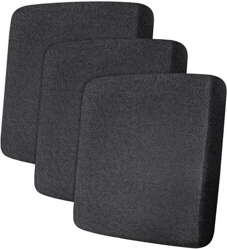 Vista 43 de ANARACHON Fundas de cojín de sofá con aspecto de cuero, juego de fundas de asiento de sofá, protector de muebles para sillón seccional, sofá biplaza