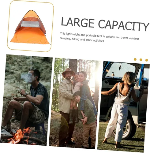 Vista 4 de PRETYZOOM Portable Automatic Instant Pop-up Picnic Tent Water-Resistant UV Shelter with Windproof Stability Easy Setup Camping Canopy for Beach