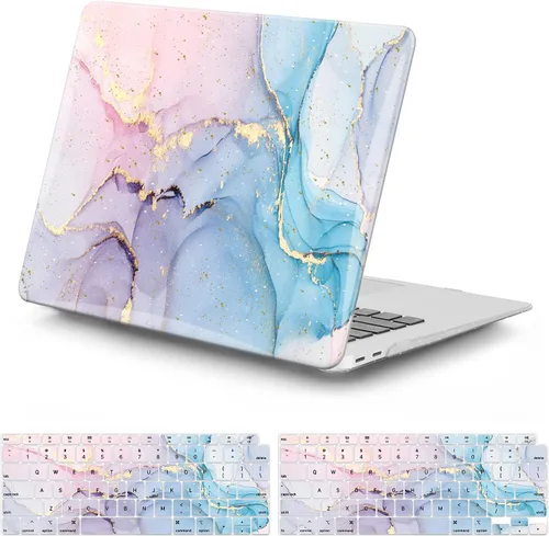 Vista 13 de iCasso Funda para MacBook Air de 13 pulgadas 2021, 2020-2018 M1/A2337/A2179/A1932 con pantalla Retina Touch ID, bonita funda protectora rígida