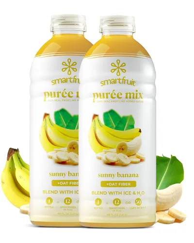 Vista 13 de Smartfruit Aloha Piña + Prebiótico – Puré de fruta 100% real con piña, plátano, manzana y coco – Ideal para batidos, jugos, yogur, cócteles, tés