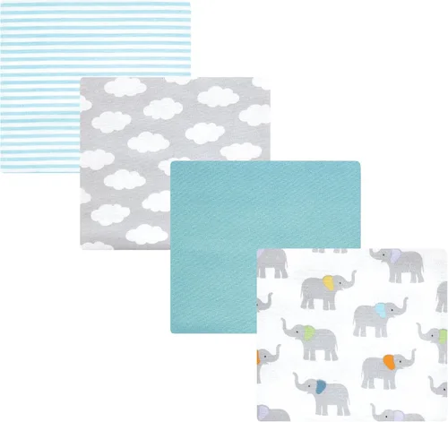 Vista 121 de Hudson Baby Unisex Baby Cotton Flannel Receiving Blankets, Christmas Scene, One Size (Pack of 2)