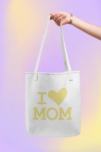 Vista 5 de Parche adhesivo con texto en inglés "I Heart Mom" para planchar con texto en inglés "I Love Mom" (Negro)