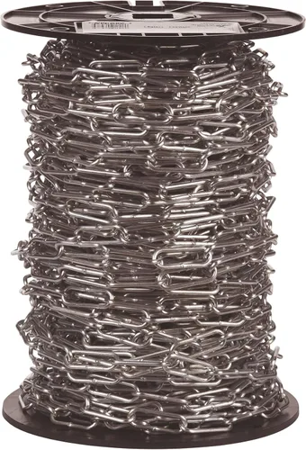 Campbell 0723169 Cadena utilitaria de eslabones prácticos de acero con bajo carbono, chapado en zinc, 120 comercios, 0.120 pulgadas de diámetro,