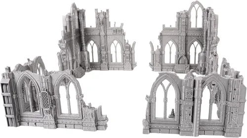 Vista 9 de Tabletop Terrain Sci-Fi Ruin Set 2 - Terreno modular de ciencia ficción para juegos de guerra de mesa Ruinas competitivas 1.102 in 1.260 in