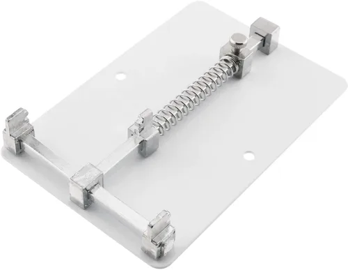 Vista 4 de E-outstanding Soporte de placa base PCB 4.7x3.1 in acero ajustable teléfono PCB placa de circuito accesorio abrazadera soporte herramienta