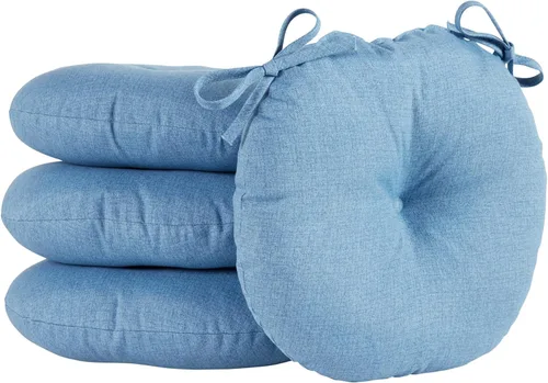 Vista 27 de Greendale Home Fashions Cojín redondo para asiento bistro de 15 pulgadas, 2 unidades (paquete de 1), Adobe Stripe