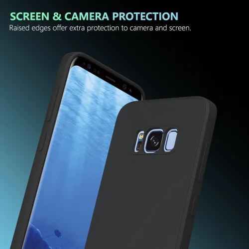 Vista 555 de Funda para Samsung Galaxy Note 8, color negro, resistente a los arañazos con tacto suave, delgada funda delgada para Samsung Galaxy Note 8