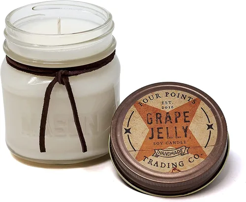 Vista 13 de Velas perfumadas hechas a mano con pera de brandied, vela de aromaterapia de soja con frasco, velas para regalo perfumado para el hogar