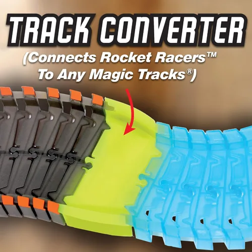 Vista 7 de Ontel Magic Tracks Rocket Racers - Juego de carreras con control remoto contra Pace Car (MTRR-MC4/2)