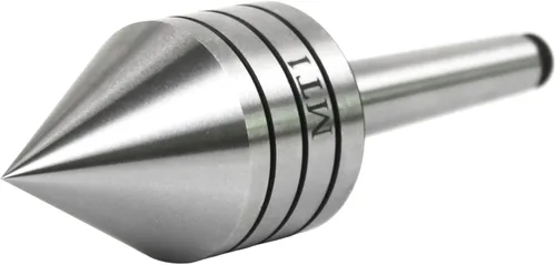 HFS (R) Centro de contrapunto vivo resistente con punta de 60 grados herramienta de torno de madera para proyectos de carpintería (#1 cónico Morse)
