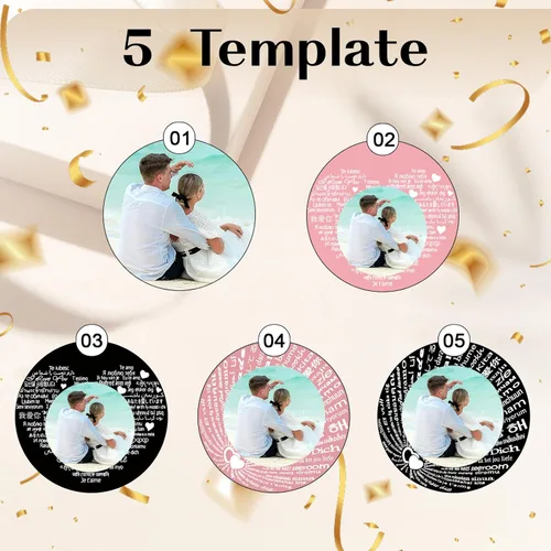 Vista 7 de SUPHELPU Personalized Gifts, Custom Link Charm Bracelet with Picture Inside, Customized Birthday Anniversary Christmas Memorial Gifts