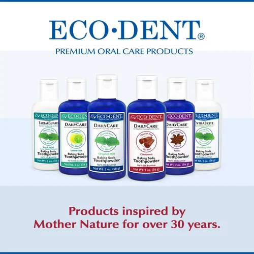 Vista 9 de Eco-Dent DailyCare - Polvo de dientes de bicarbonato de sodio, canela - Polvo de pasta de dientes sin flúor, polvo de dientes sin SLS