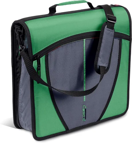 Vista 18 de Case-it Mighty Zip Tab - Carpeta escolar con cremallera Anillos tóricos de 3 pulgadas, capacidad de 600 hojas, carpeta de archivos expandible de 5